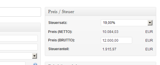 Sieht man sich nun den zweiten Screenshot an, kann man sehen, dass der Preis eigentlich 12.000 Euro beträgt.